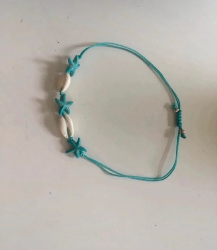 Bracelet de cheville NEUF thème estival avec coquillage et étoile de mer - photo numéro 4
