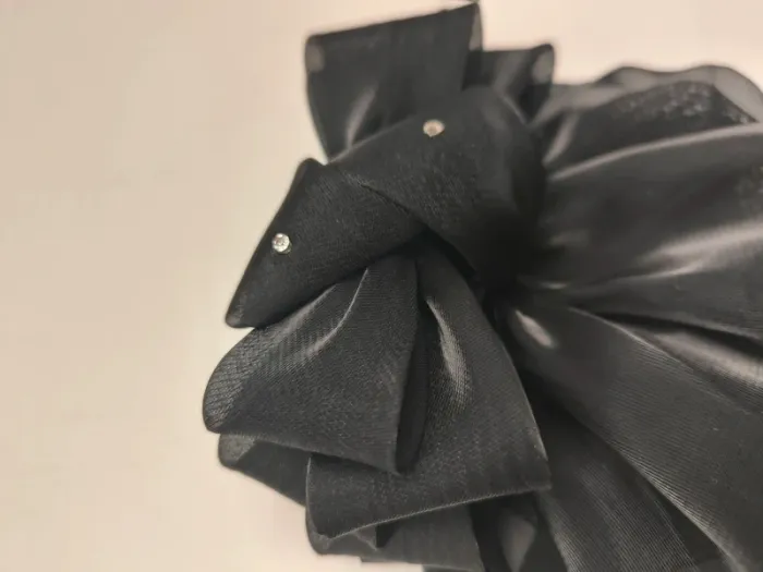 Pince à cheveux avec barrette et nœud pour chignon élégant - photo numéro 2