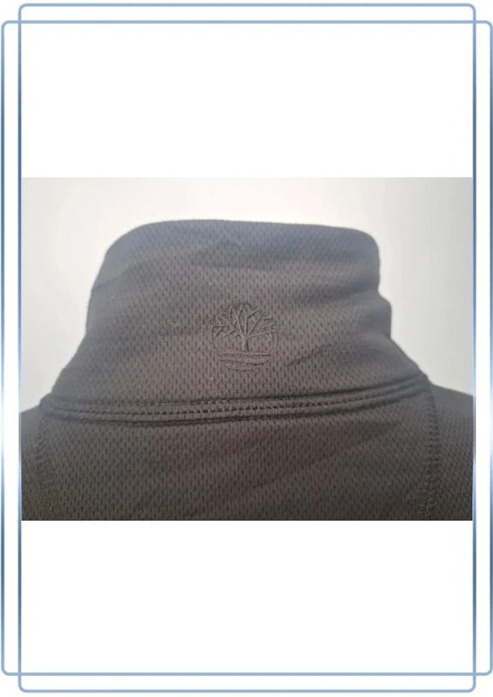 Sweat quart de zip vintage timberland noir homme- taille L - brodé (366) - photo numéro 8