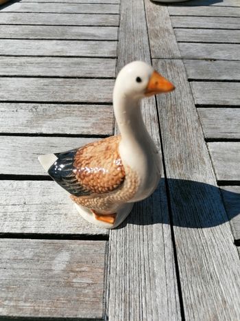 Figurine statuette canard oie vintage collection décoration