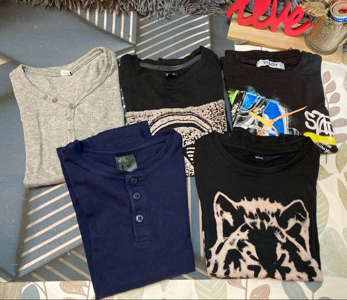 Lot 5 tshirts manches longues 6 ans