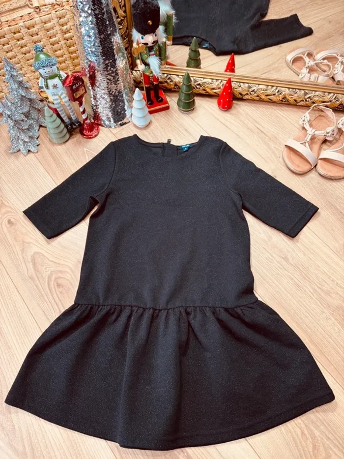Taille 8 ans robe fête fille Kiabi noir * scintillant * 🎄