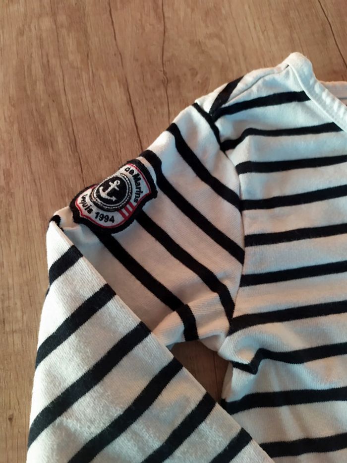 T-shirt manches longues garçon marinière taille 4 ans Terre de Marins - photo numéro 4