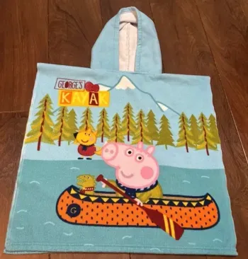 Poncho de bain / mer/ piscine à capuche Peppa Pig.