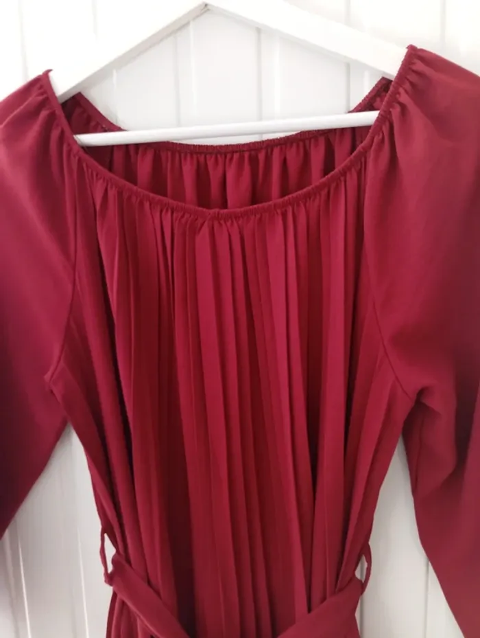 Robe longue rouge bordeaux - photo numéro 5
