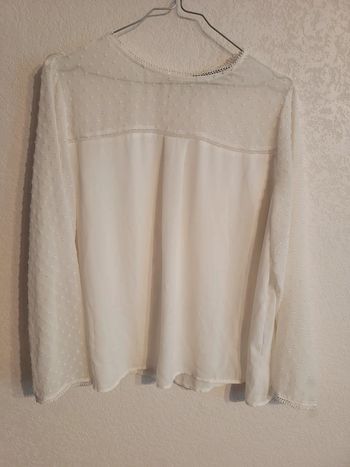 Tunique légère dentelle blanche élégant chic old money