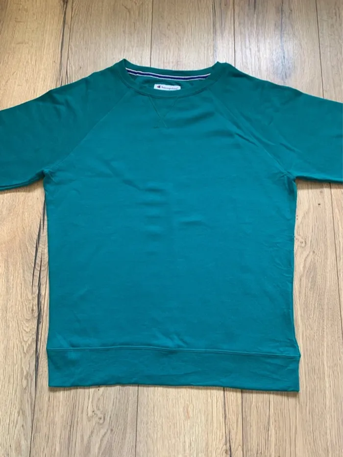 Sweat Champion Vert Émeraude Col Rond Taille L - photo numéro 4