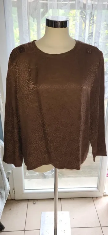 Blouse satinée marron Givenchy – Taille 46