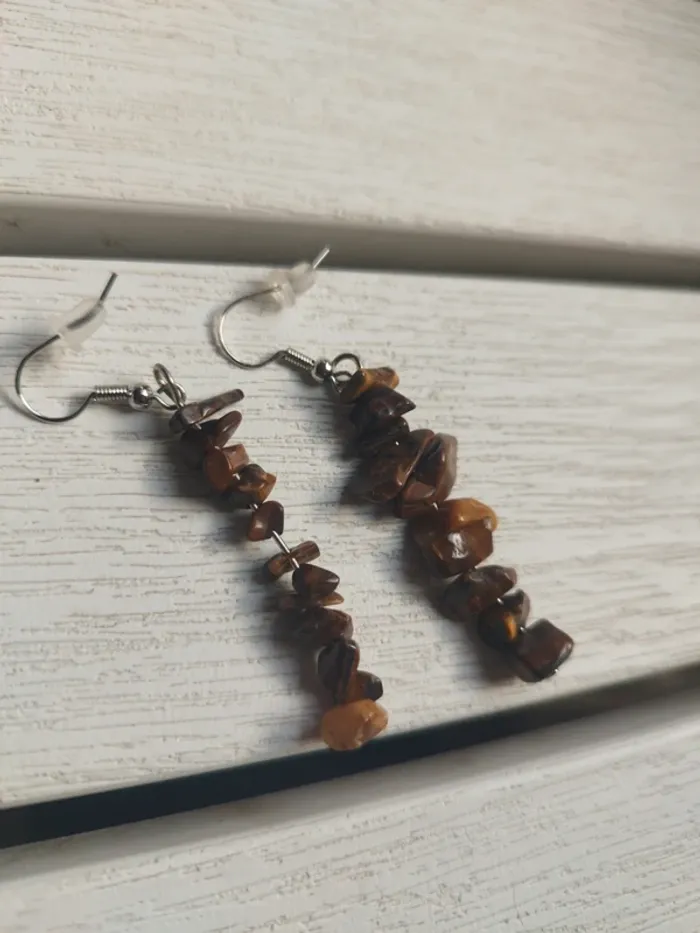 Boucle d'oreille pierres - photo numéro 2