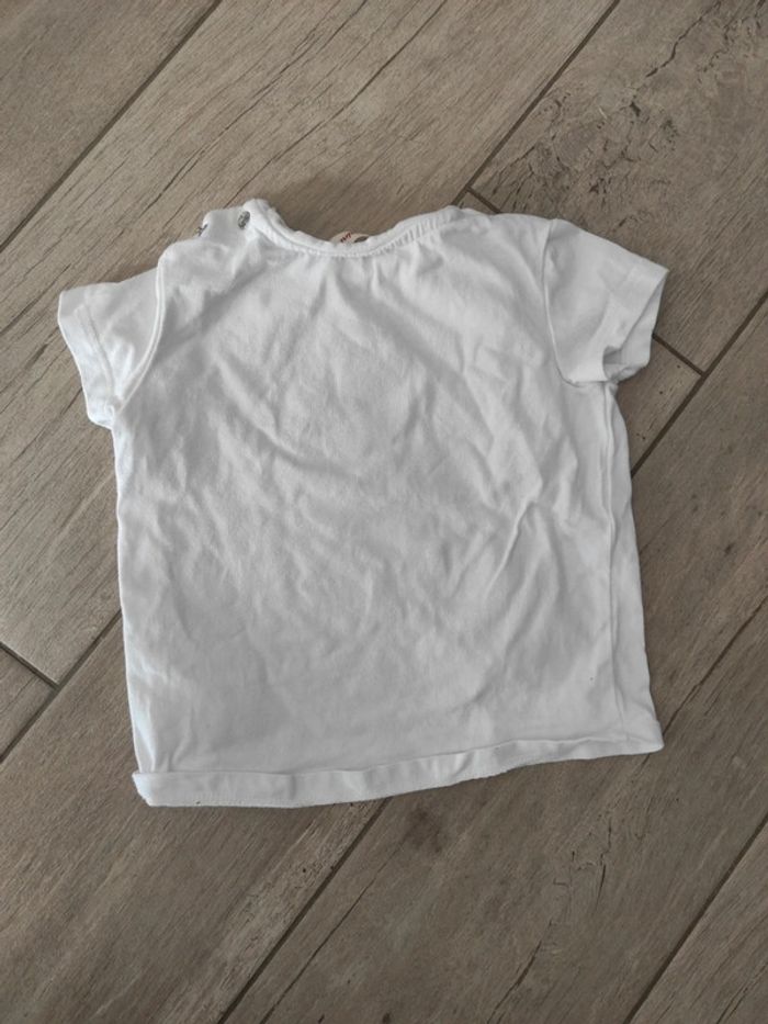 Ensemble jupe short et t-shirt Catimini rouge et blanc - photo numéro 8