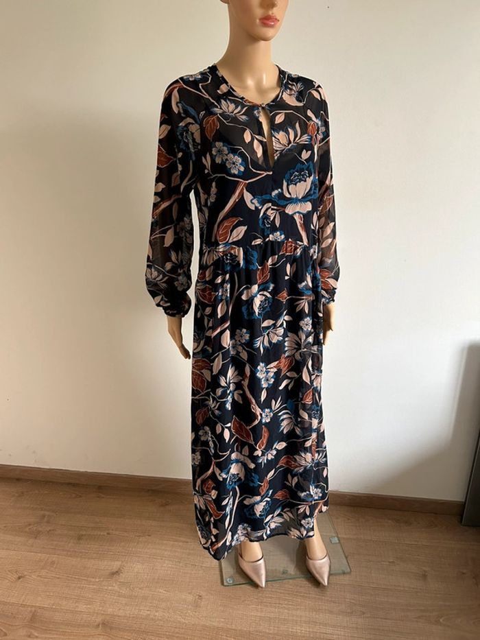 Robe longue imprimée fleurie neuve Etam taille 38 (valeur 70€) - photo numéro 4