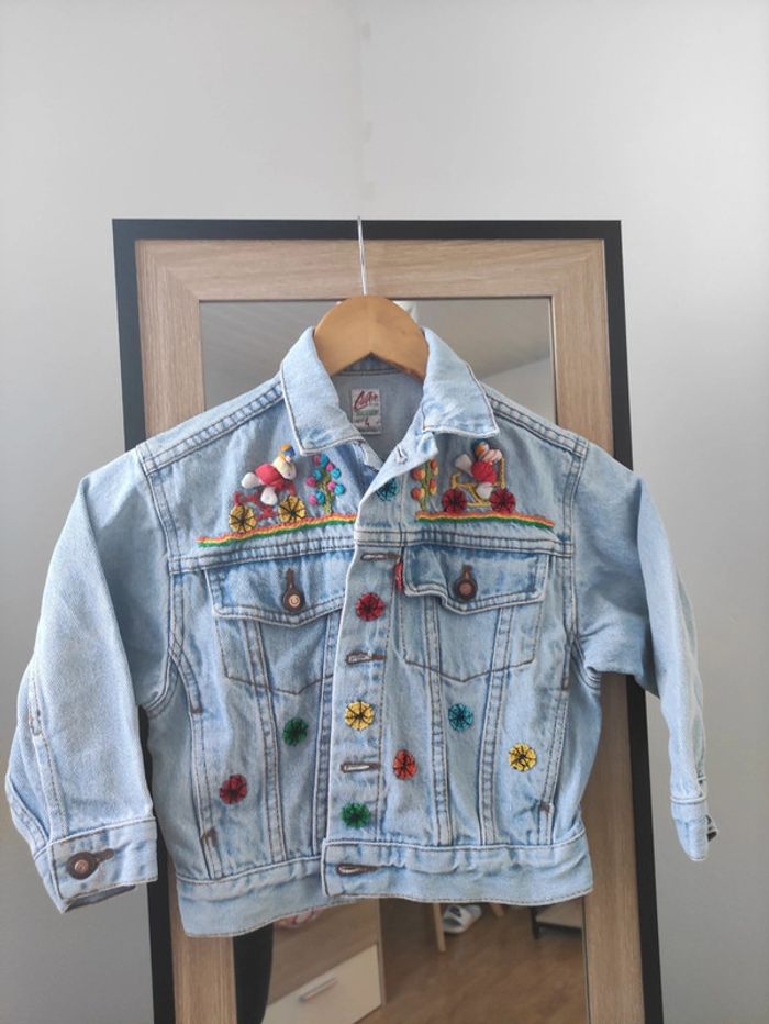 Veste en jean Custer vintage 4 ans