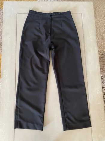 Pantalon La City noir coupe droite longueur 3/4 taille 38