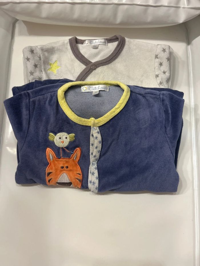 2 pyjamas hiver velours - photo numéro 3