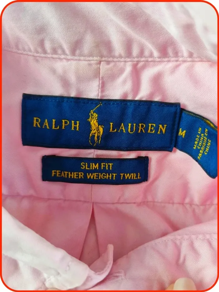 Chemise rose Homme Ralph Lauren Taille M - photo numéro 2