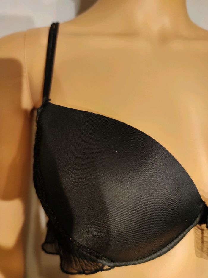 Soutien gorge à Coques Noir à froufrou _ T. 85B Eu / 70B Fr _ Darjeeling - photo numéro 8