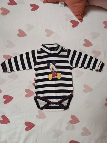 Bodies manches longues Mickey Mouse - 62 cm - Très bon état -  Disney