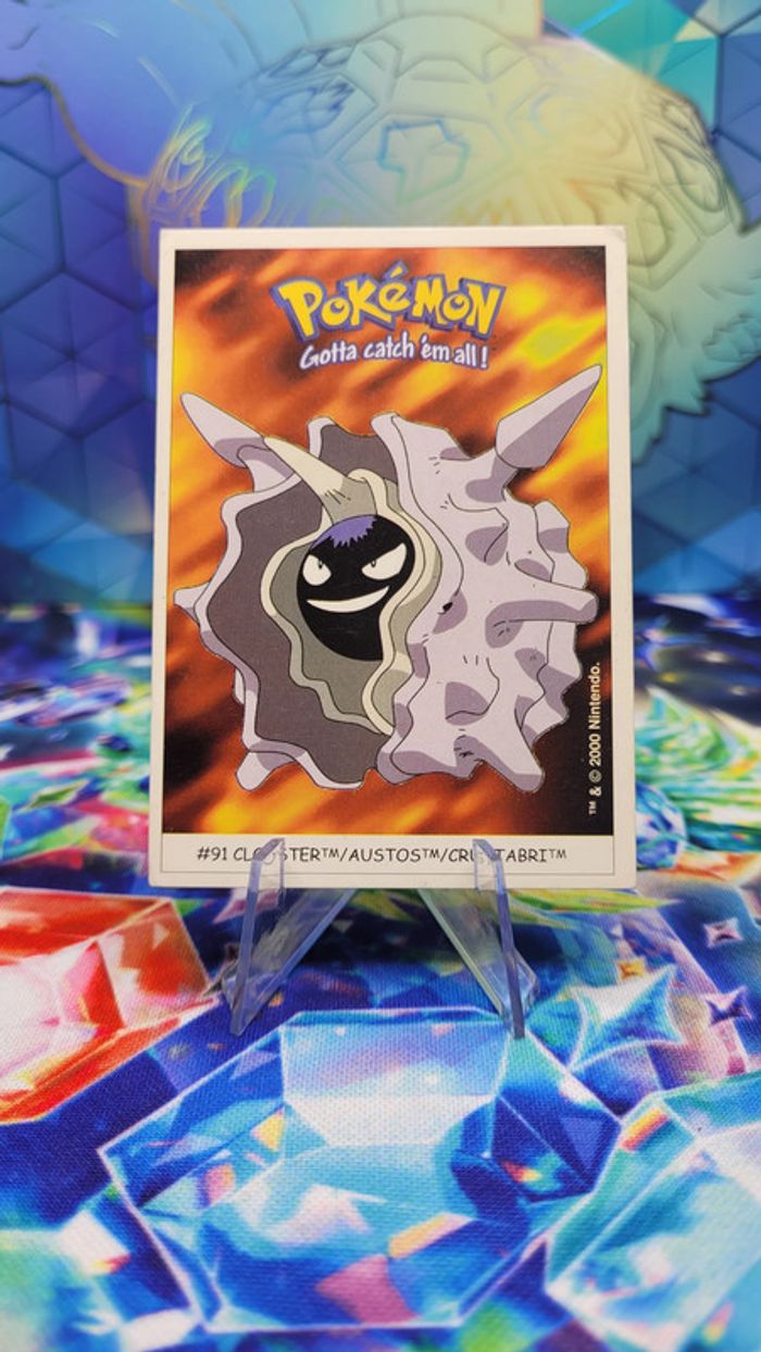 Carte Sticker Pokémon Dunkin Boomer 1999 n°91 Crustabri