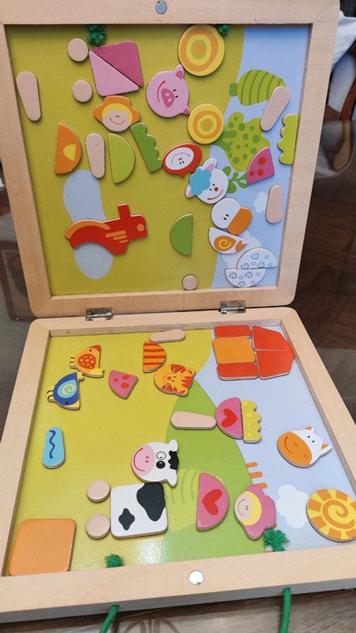 Boite à aimants thème Ferme - Puzzle magnétique