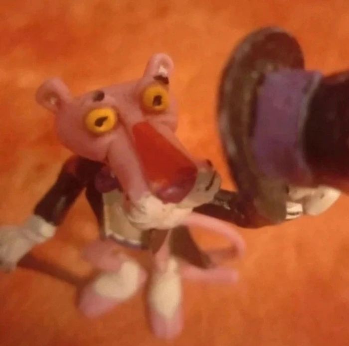 Figurine panthère rose très rare, vintage de 1995 - photo numéro 2