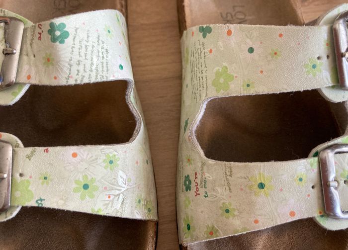 mules  2 brides motif fleuri - photo numéro 8
