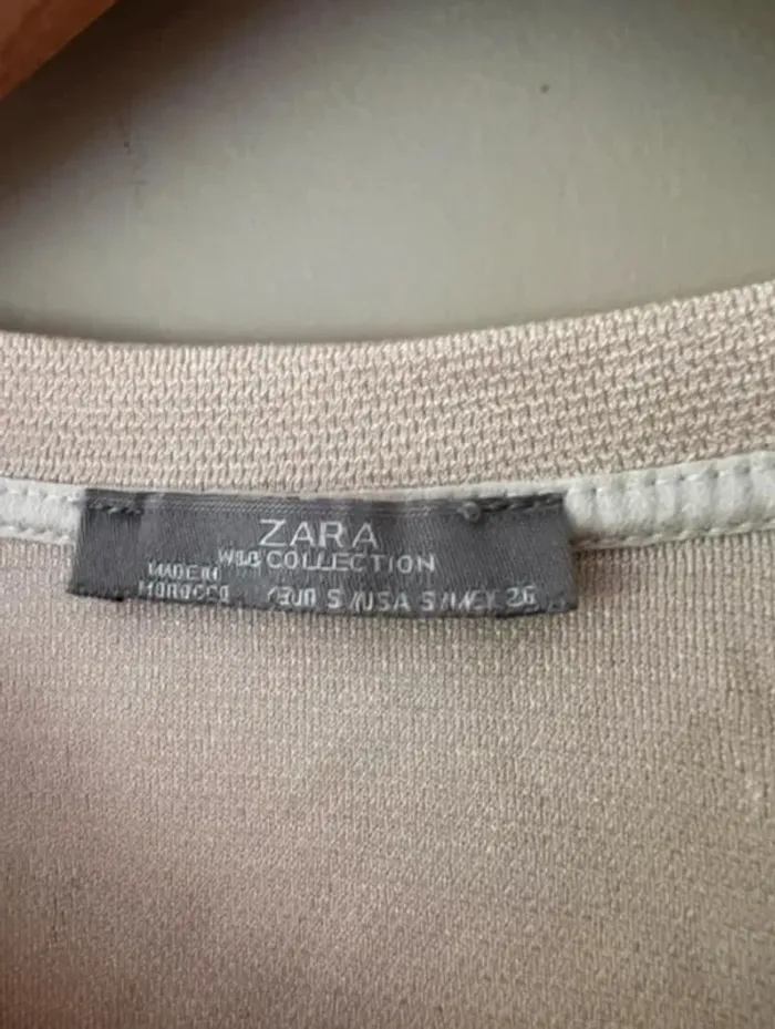 Haut Zara beige et blanc - photo numéro 3