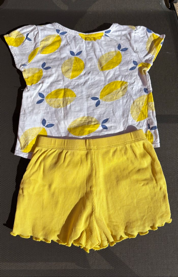 Pyjama été citrons  2 pièces 2 ans fille  Okaïdi - photo numéro 2
