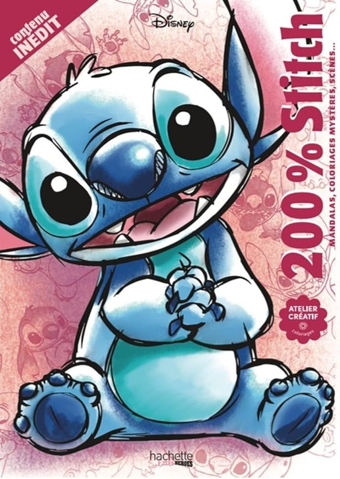Livre coloriage mystère 200% stitch - photo numéro 1