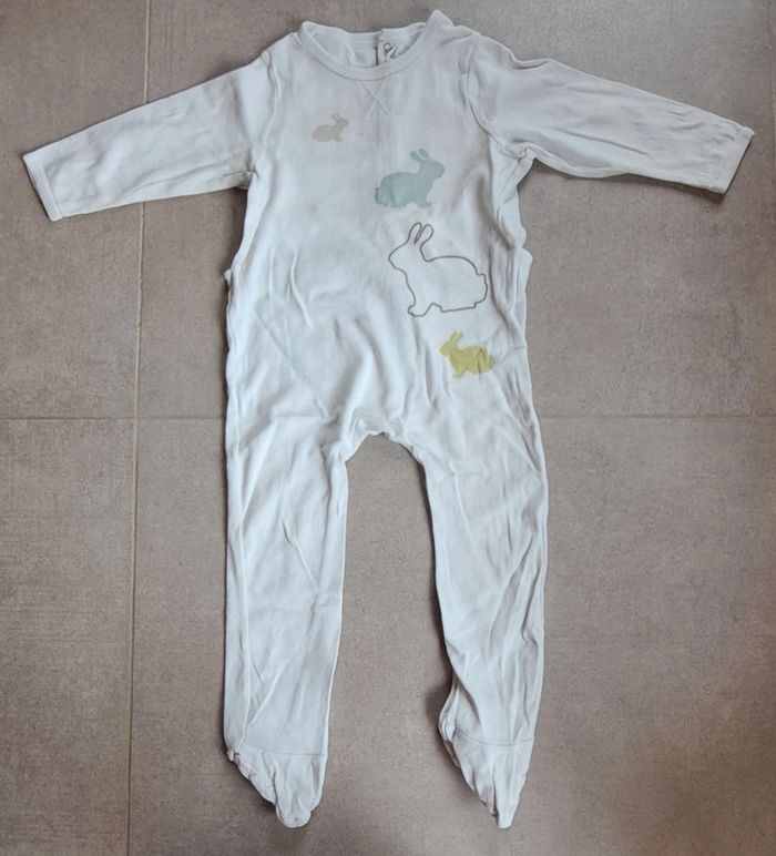 Pyjama une pièce blan Vertbaudet 23 mois