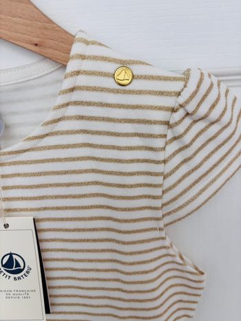 Robe de fête fille Petit Bateau doré pailletée et tulle 10 ans neuve etiquette