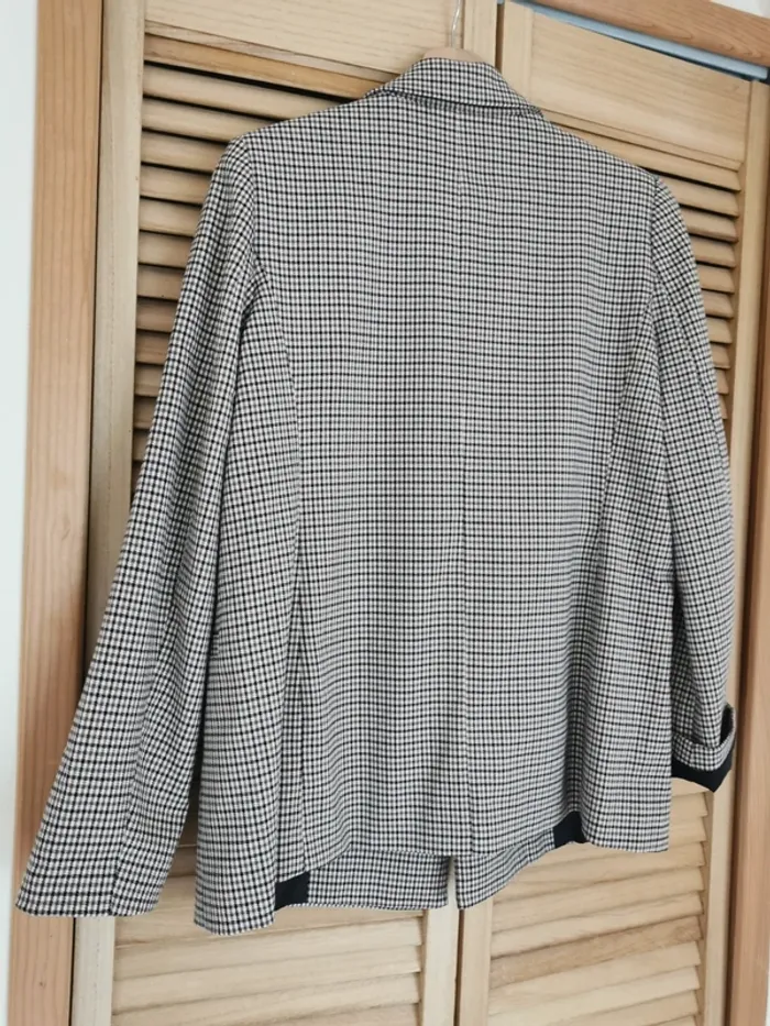 Veste blazer oversize pied de poule - photo numéro 8