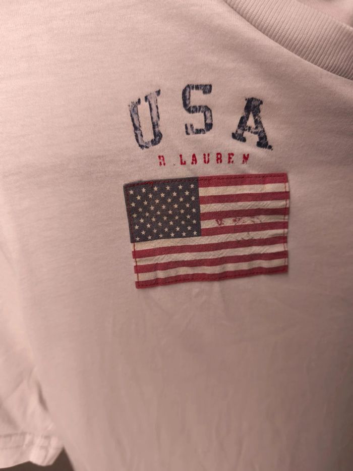 T-shirt Ralph Lauren Enfant Taille M Blanc - photo numéro 6