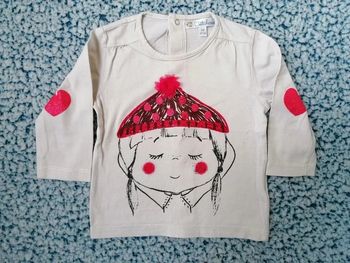 Tee-shirt manches longues fille taille 6 mois