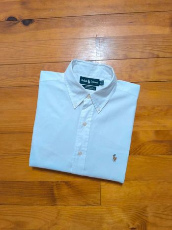 Chemise Ralph Lauren - Yarmouth Oxford - Logo brodé premium - Blanc - Taille XL