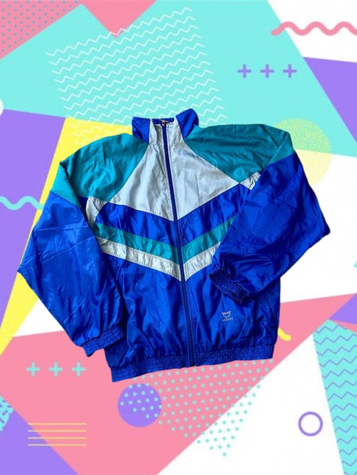 🔷Veste survêtement vintage Leopard Streetwear Color block vibes 90s Track Jacket🔷 - photo numéro 2