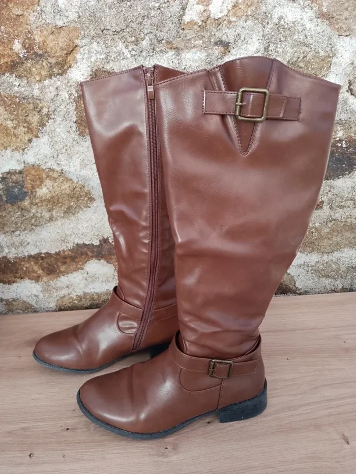 Bottes simili cuir taille 37 - photo numéro 3