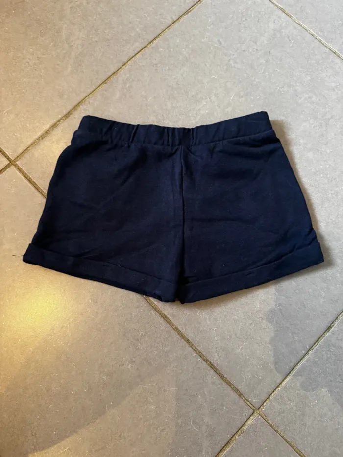 Short souple avec cordelette & 2 poches - Okaidi - Bleu marine & argenté - 6ans - photo numéro 3