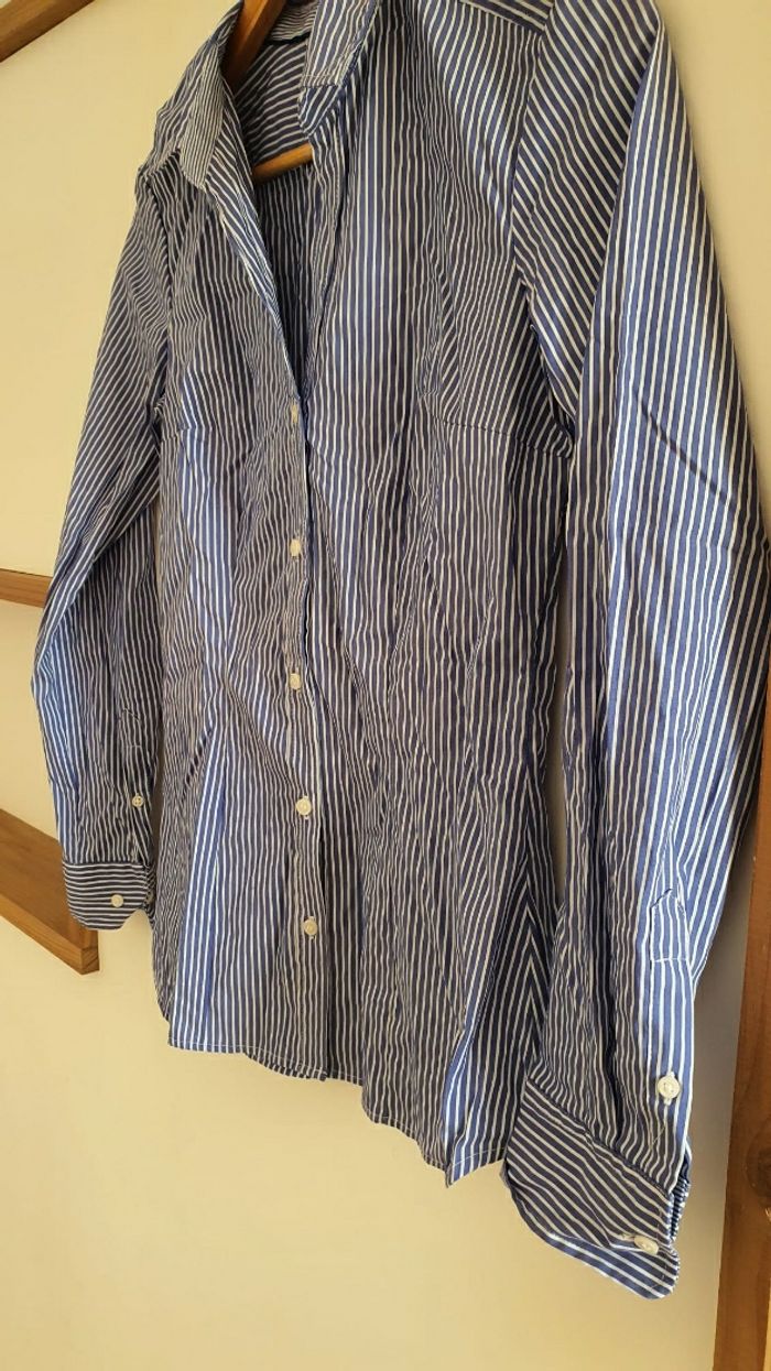 Chemise a rayures H&M bleue et blanche - photo numéro 2