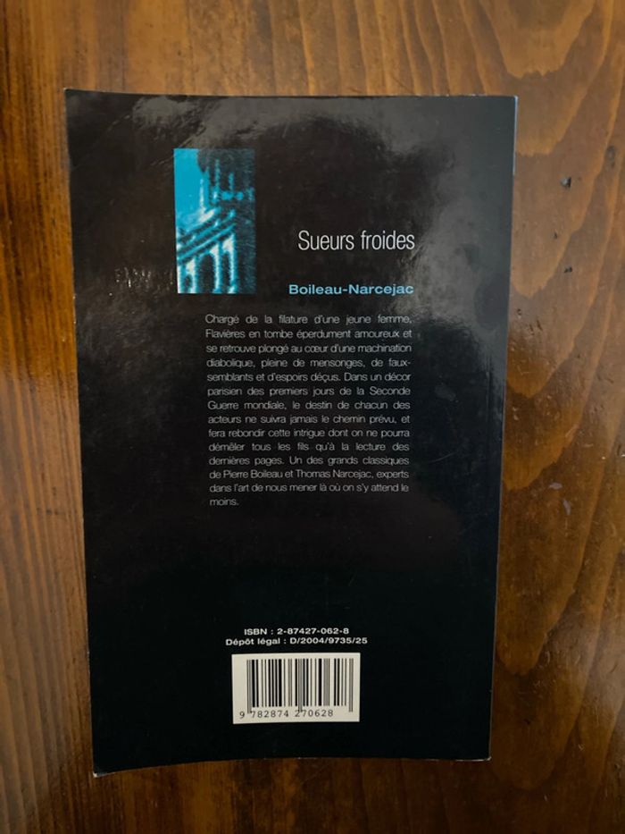 Sueurs froides Boileau-Narcejac - photo numéro 2