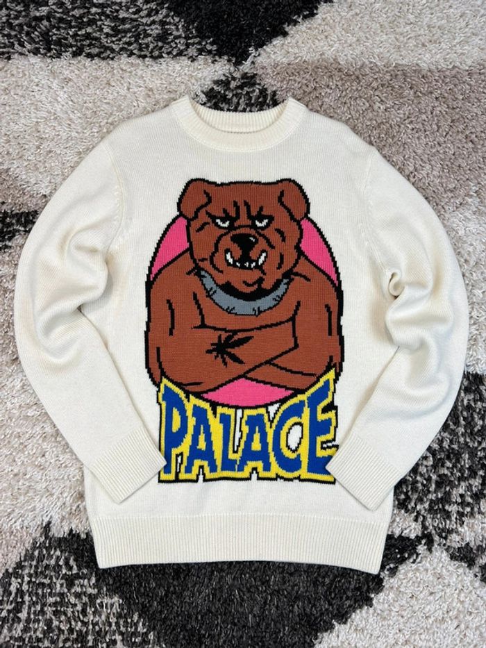 Pull en maille Knit sweat palace bulldog blanc taille S