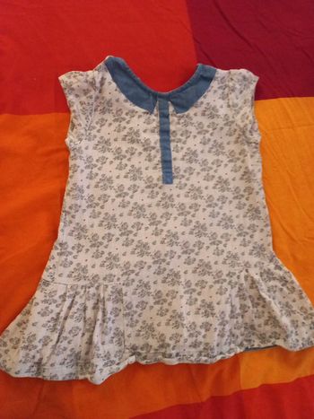 Jolie robe fleurie coton été 12 à 18 mois