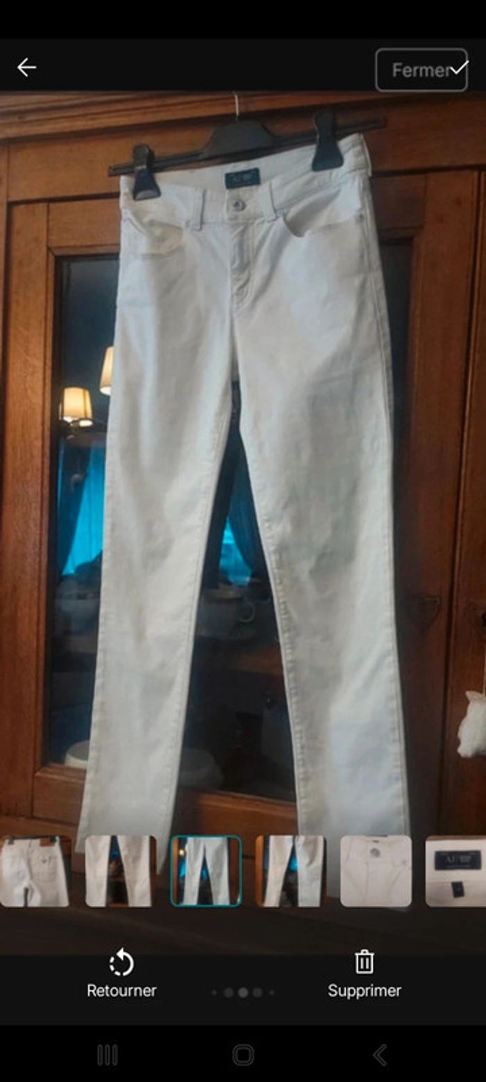Pantalon Armani Jeans blanc taille eu 25 fr 34 - photo numéro 5