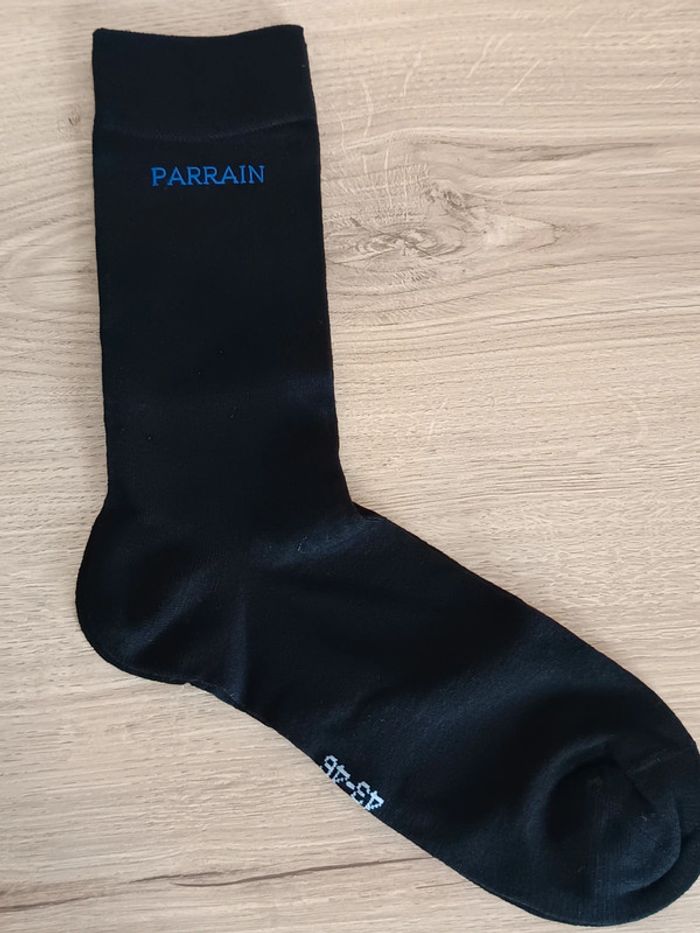 Chaussettes homme 43/46 cadeau parrain - photo numéro 2