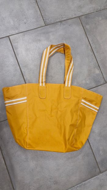 Sac cabas orange et blanc