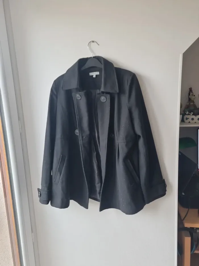 veste chaude caban noir tex woman