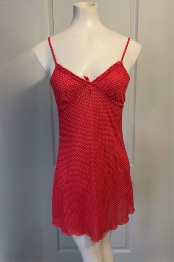 Nuisette rétro – Taille 1 – Rouge à pois blancs – Bon état
