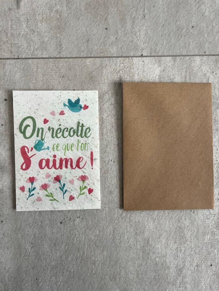 Carte à planter on récolte ce que l’on s’aime