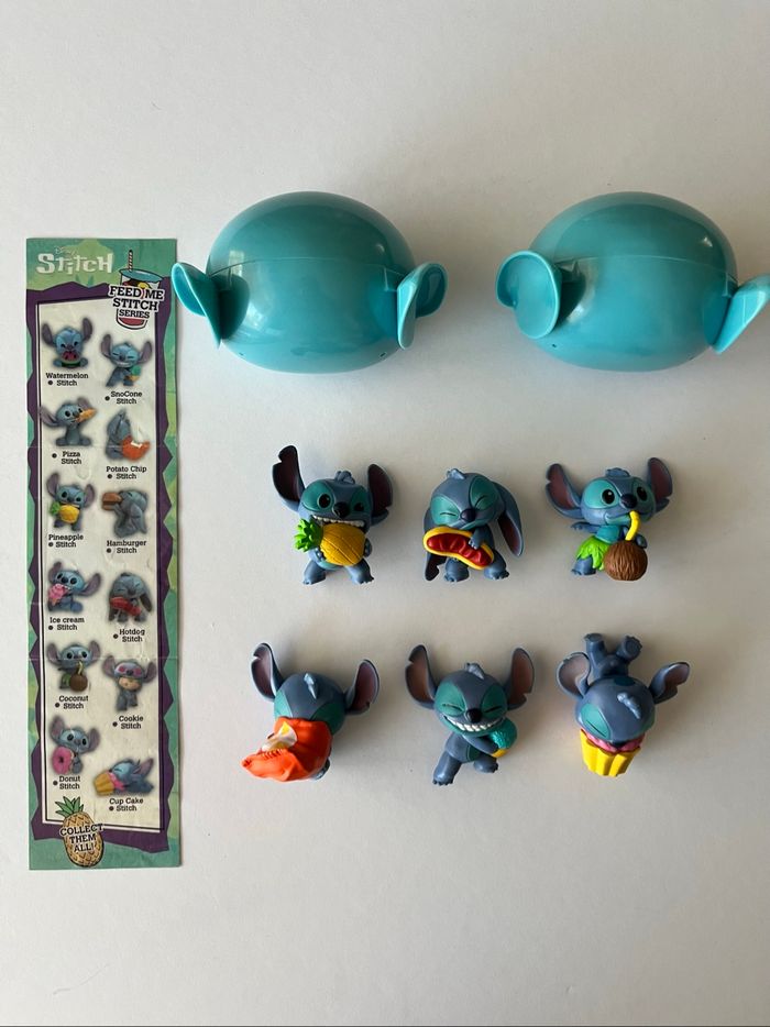 Lot ou à l’unité figurines Stitch feed me série 1 avec capsule