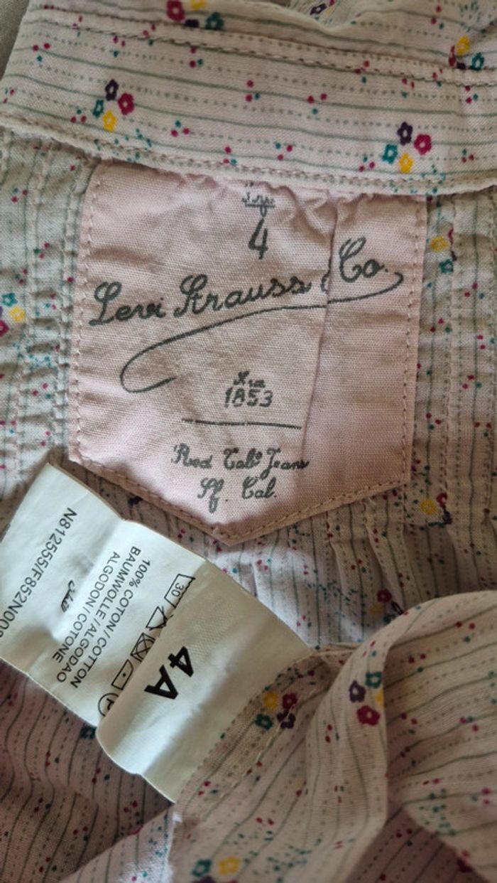 Chemise ML à rayures et fleurs Levi's 4ans - photo numéro 3
