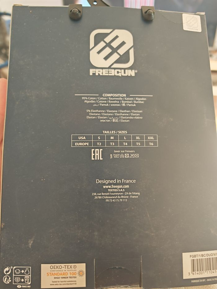 Pack 2 caleçons Freegun XL gris noir - photo numéro 2